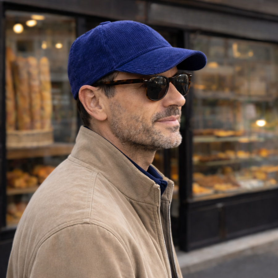 Casquette en velours côtelé – Élégance discrète, pas de gros logo