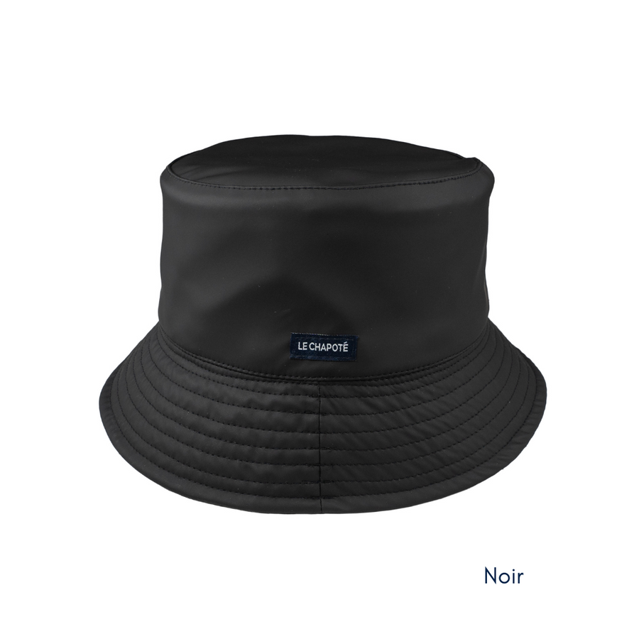 Chapeau de pluie, la tête au sec les mains libres — Noir
