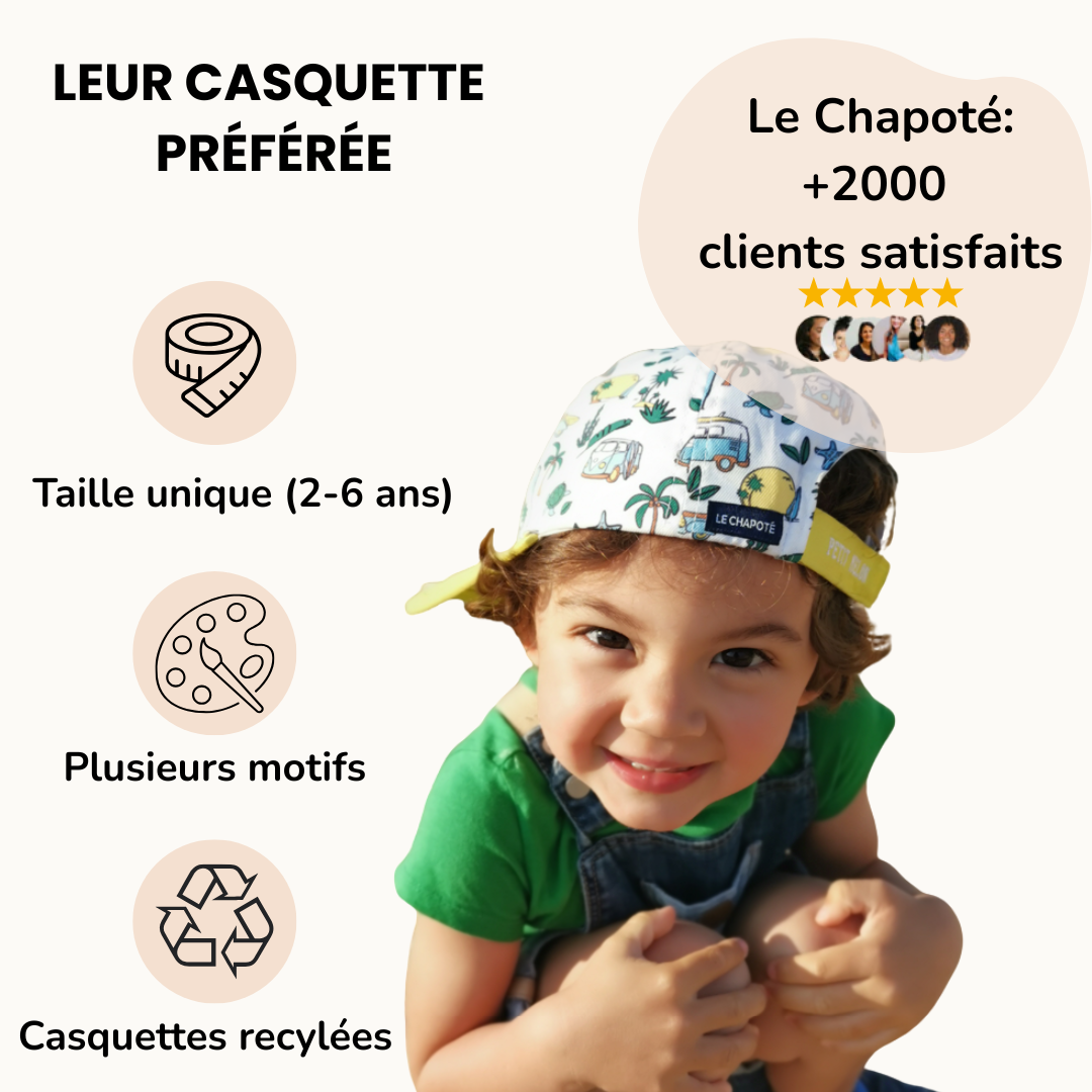 Casquette enfant - Réglable, légère & recyclée