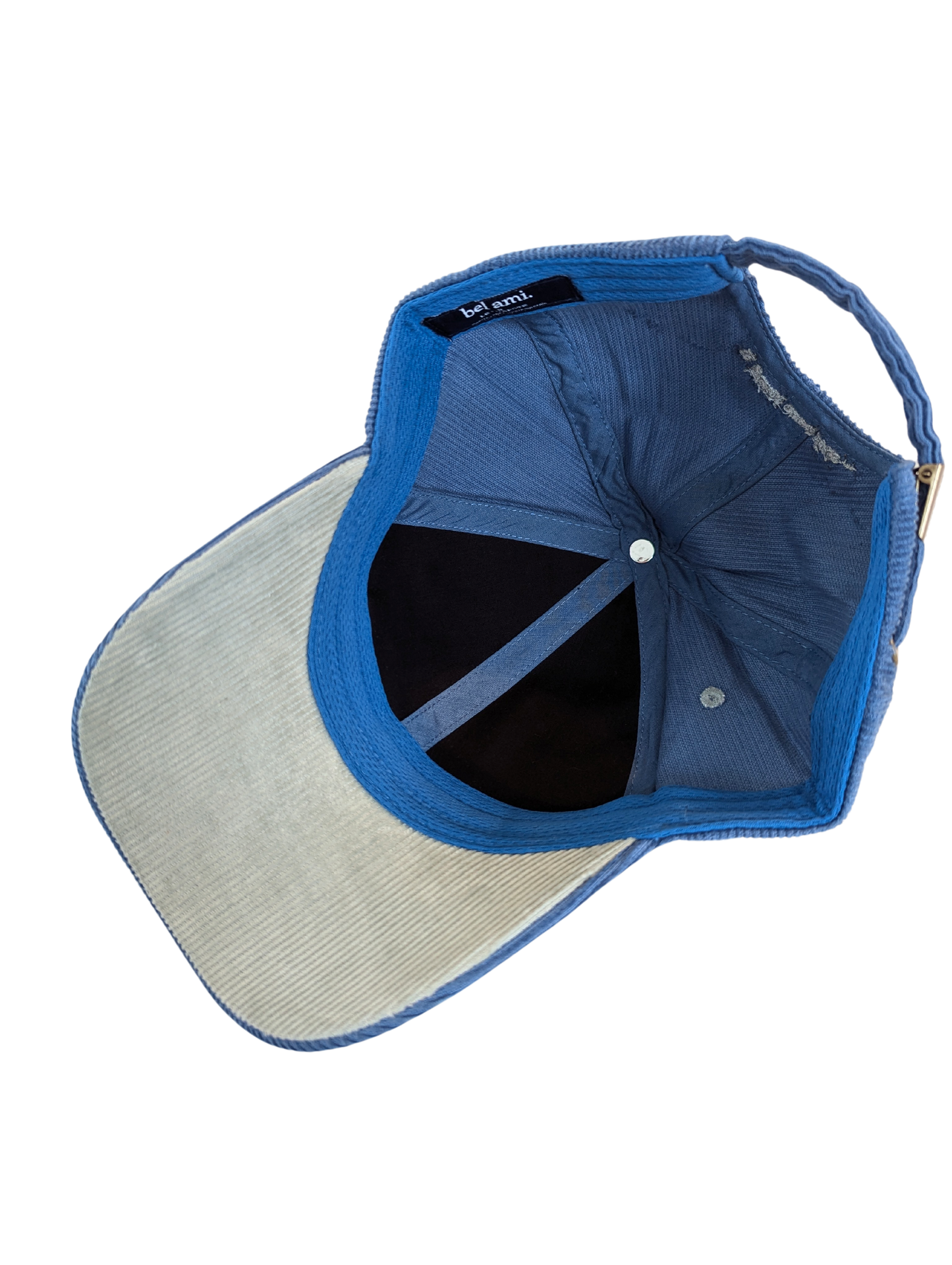 Casquette - velours cotelé bleu clair