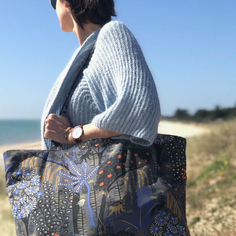 SAC CABAS - Jungle Bleue