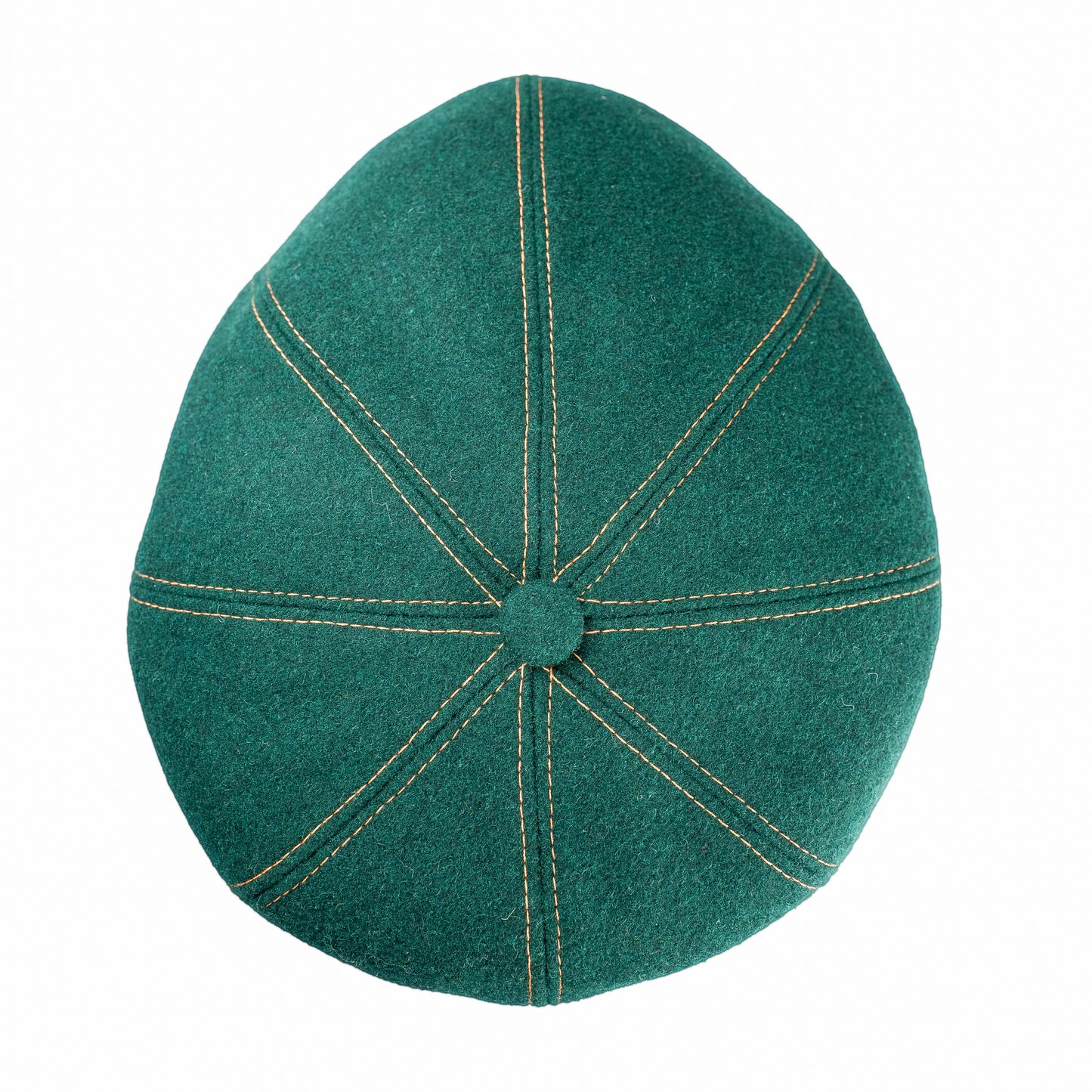 Casquette plate/Béret - Laine verte