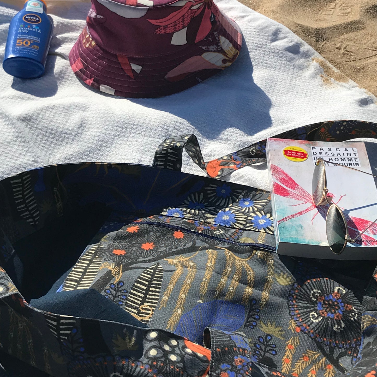 SAC CABAS - Jungle Bleue