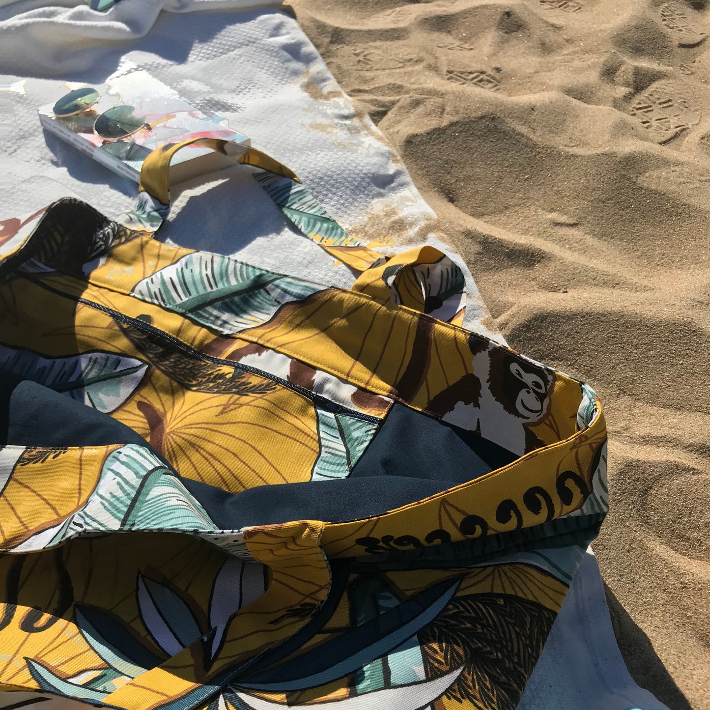 SAC CABAS - Singe jaune