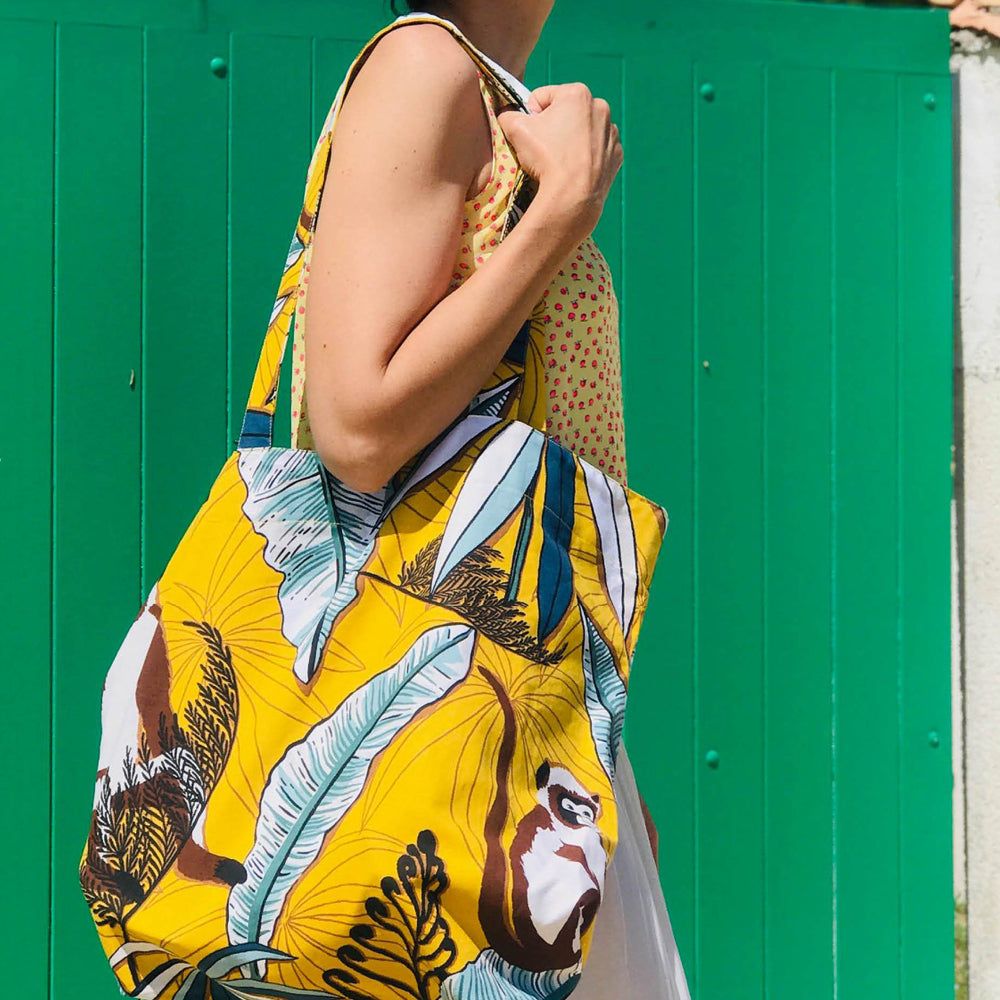 SAC CABAS - Singe jaune
