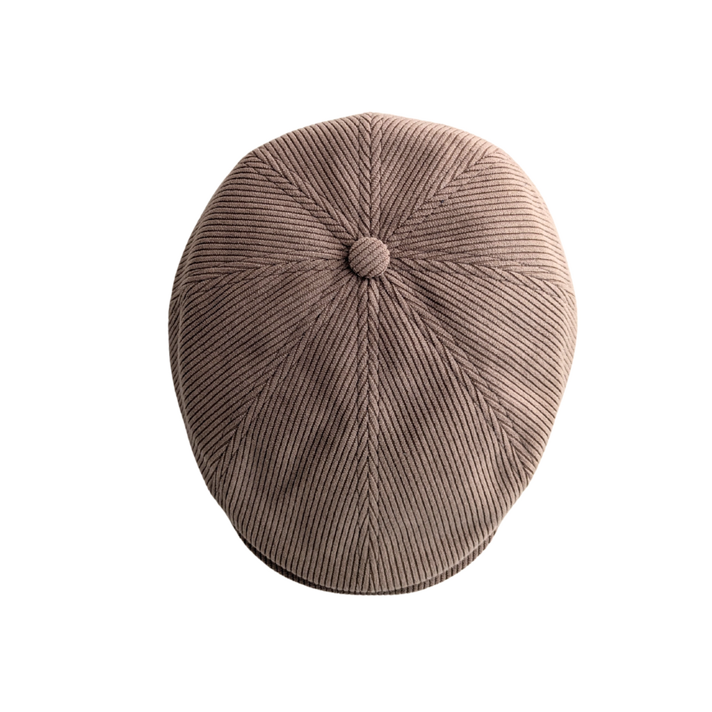 Casquette plate - velours cotelé marron