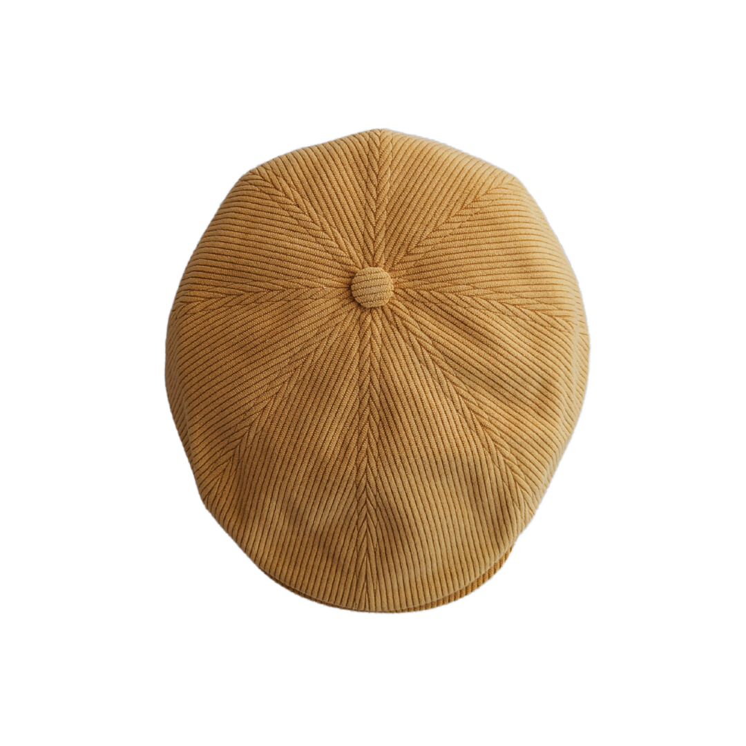 Casquette plate - velours cotelé safran
