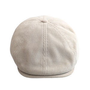 Casquette plate - velours cotelé beige