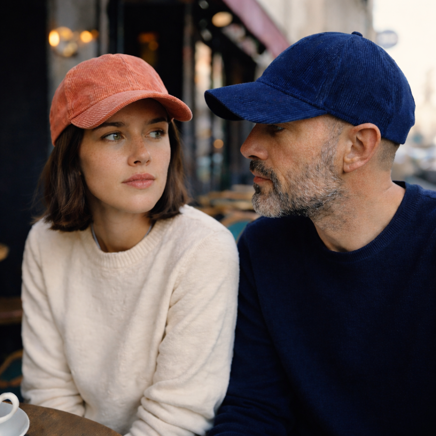 Casquette en velours côtelé – Élégance discrète, pas de gros logo