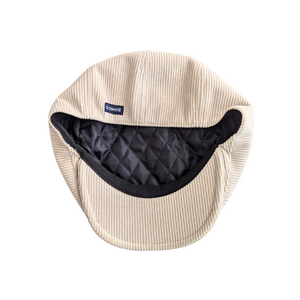 Casquette plate - velours cotelé beige