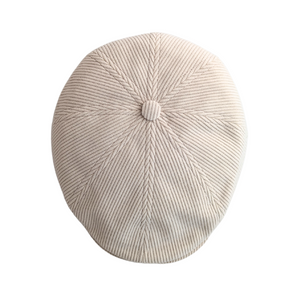 Casquette plate - velours cotelé beige