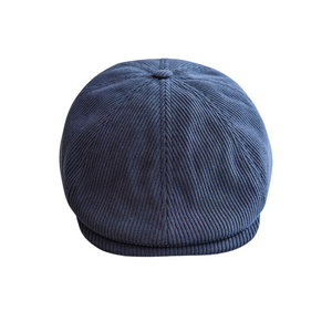 Casquette plate - velours cotelé bleu