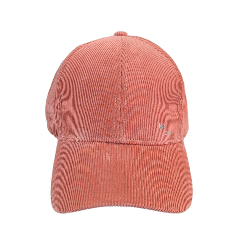 Casquette - velours cotelé rose