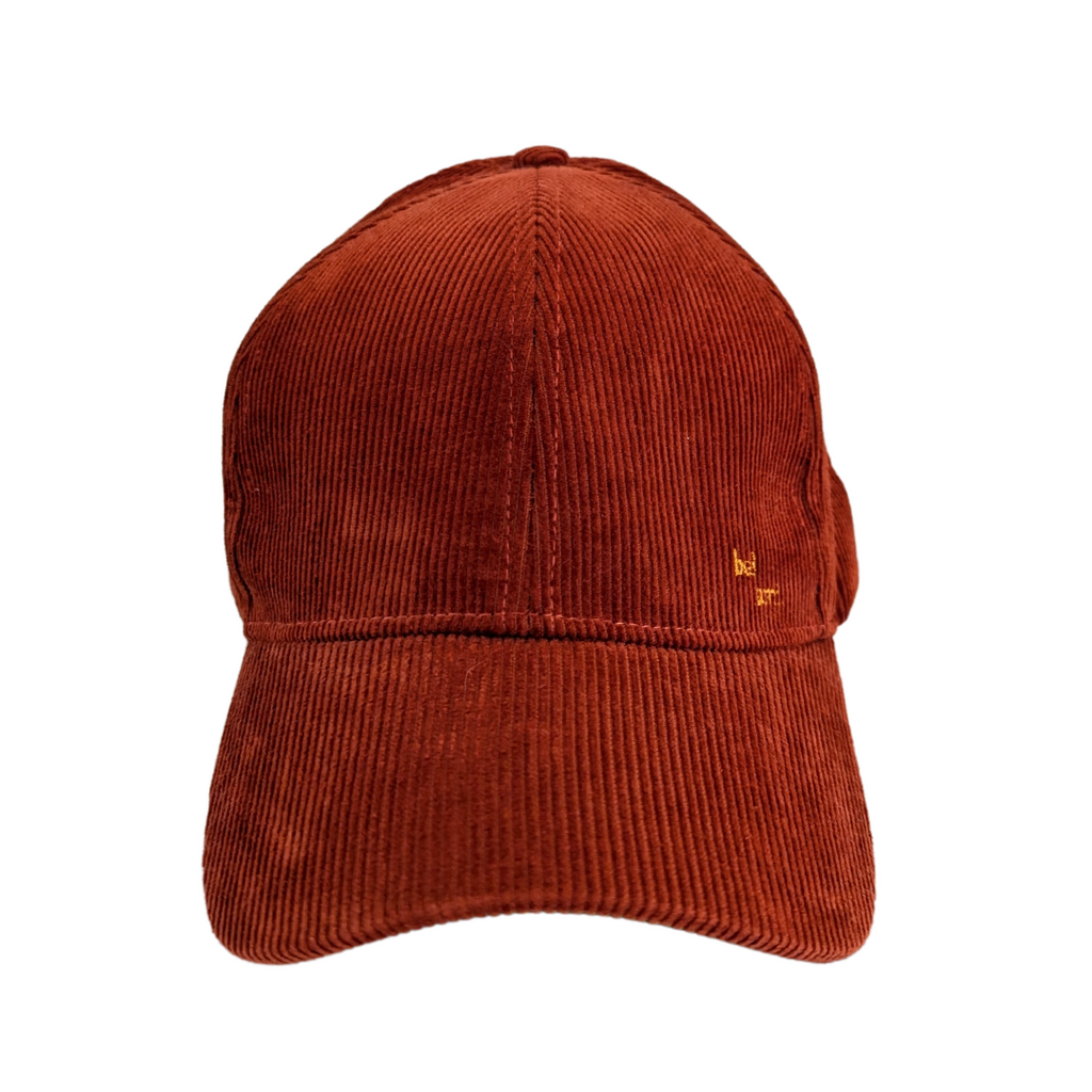 Casquette - velours cotelé orange