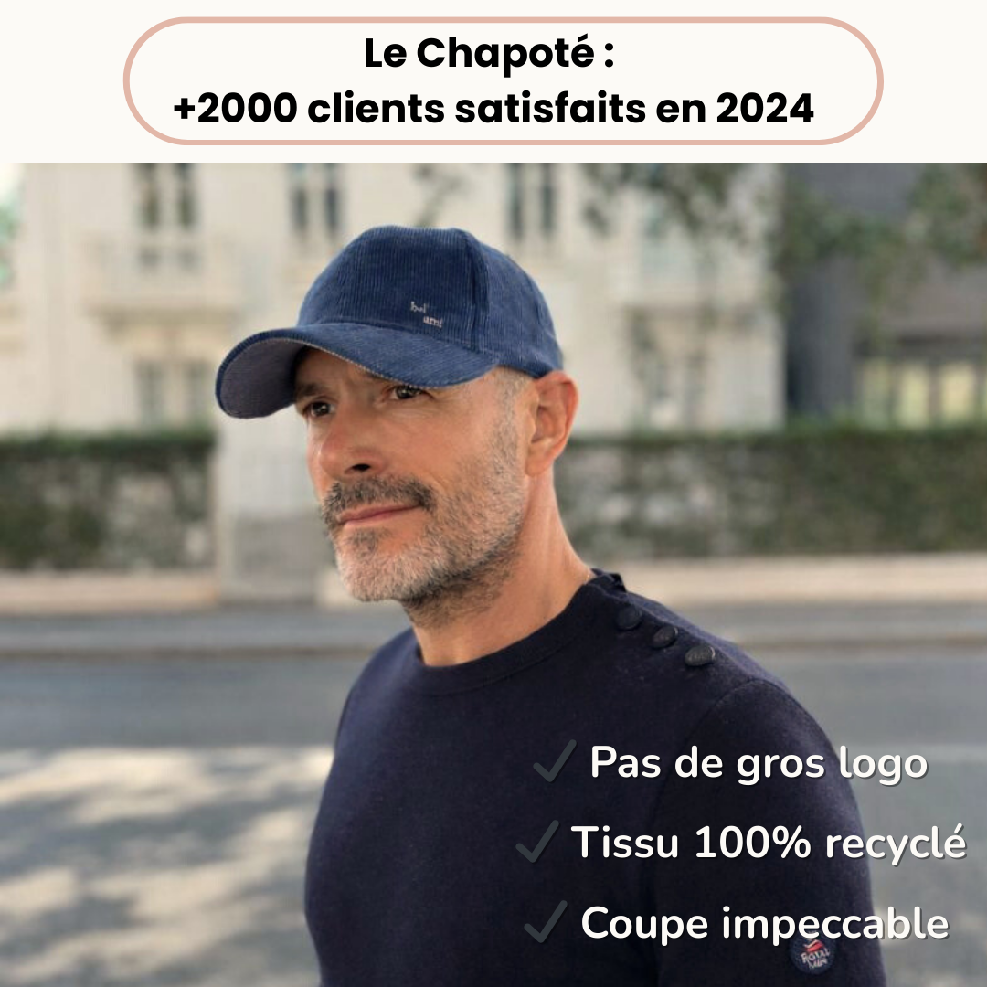 Casquette velours • 100% recyclé • Sans gros logo