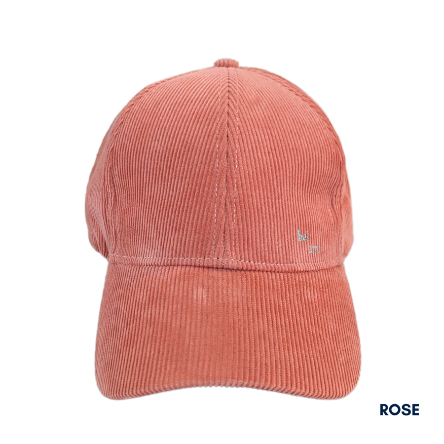 Casquette en velours côtelé – Élégance discrète, pas de gros logo — Rose
