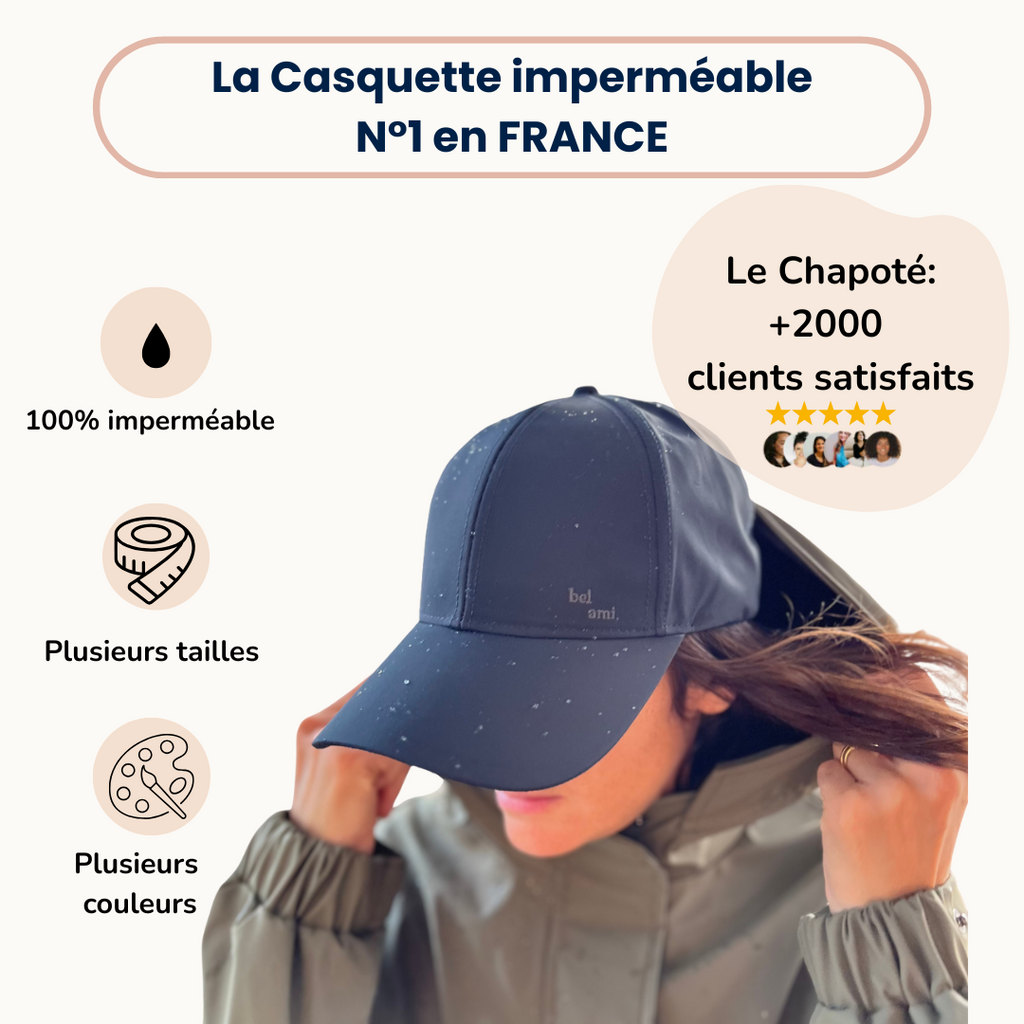 Casquette imperméable, protection par tous les temps