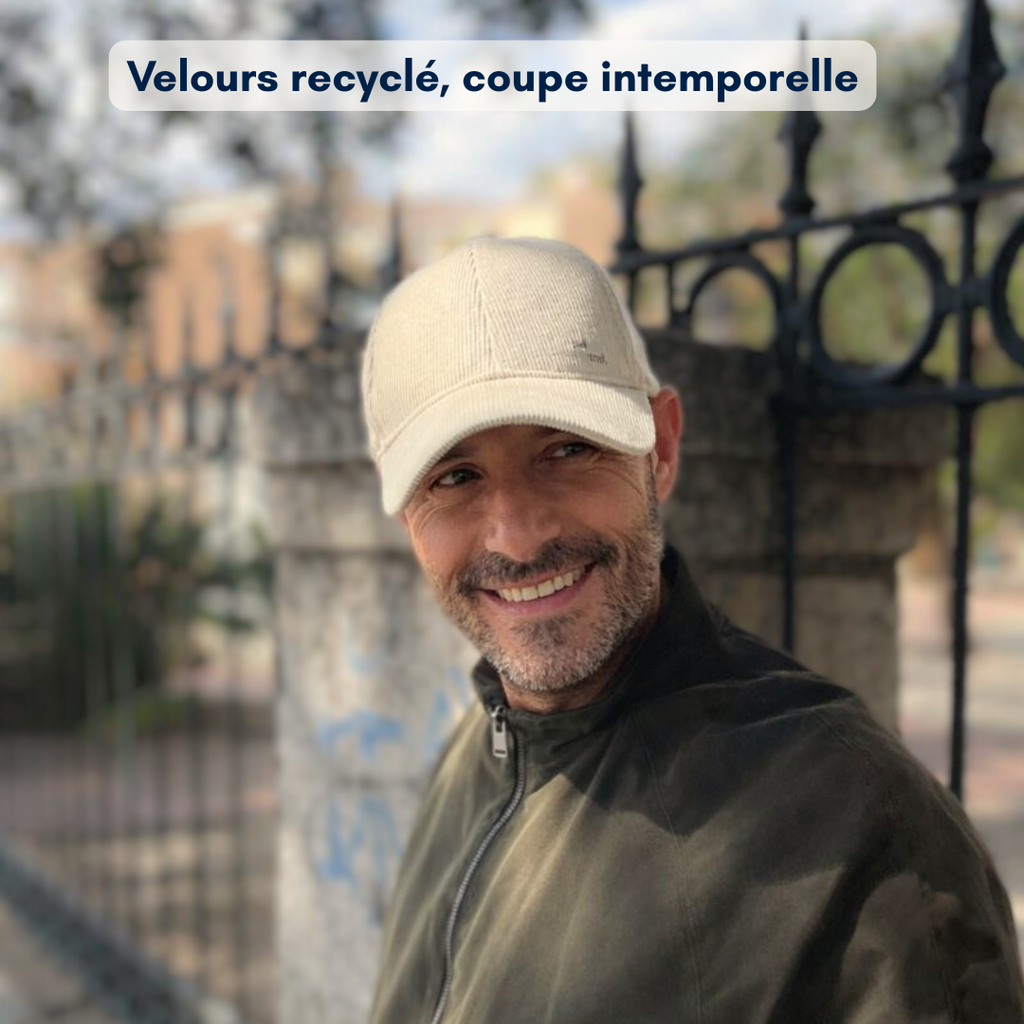 Casquette en velours côtelé, pensée pour le quotidien