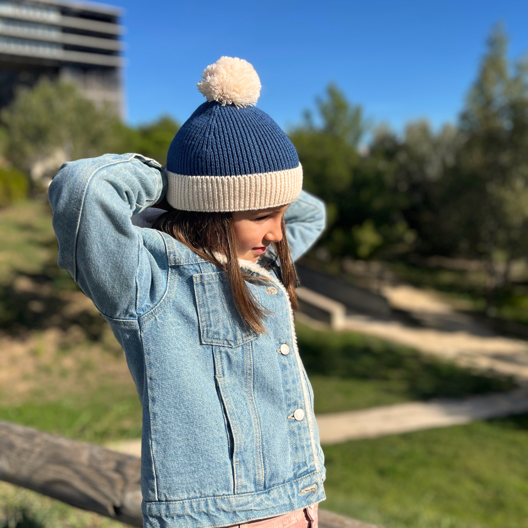 Bonnet enfant laine mérinos, chaleur douce