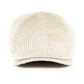 Casquette plate/Béret - Velours côtelé blanc