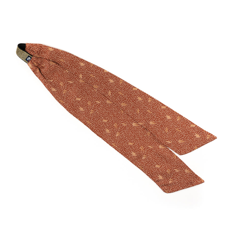 Bandeau à nouer – Ocre à pois