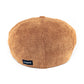 Casquette plate/Béret - Velours côtelé camel