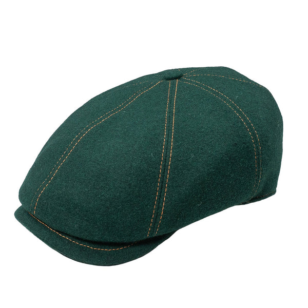 Casquette plate/Béret - Laine verte