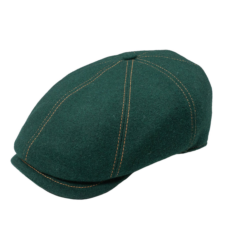 Casquette plate/Béret - Laine verte